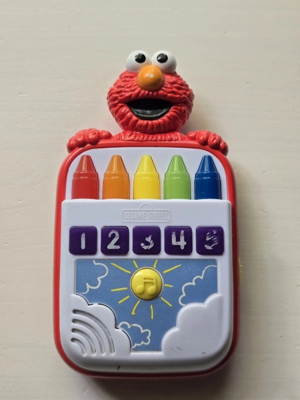 Playskool Sesame Street Steps to School ELMO'S COUNT ALONG CRAYONS Sound & Light